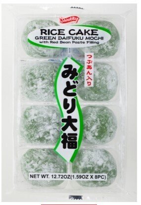 67045 Wismettac 모찌 Daifuku Mochi Green Bean 12.72oz x 24