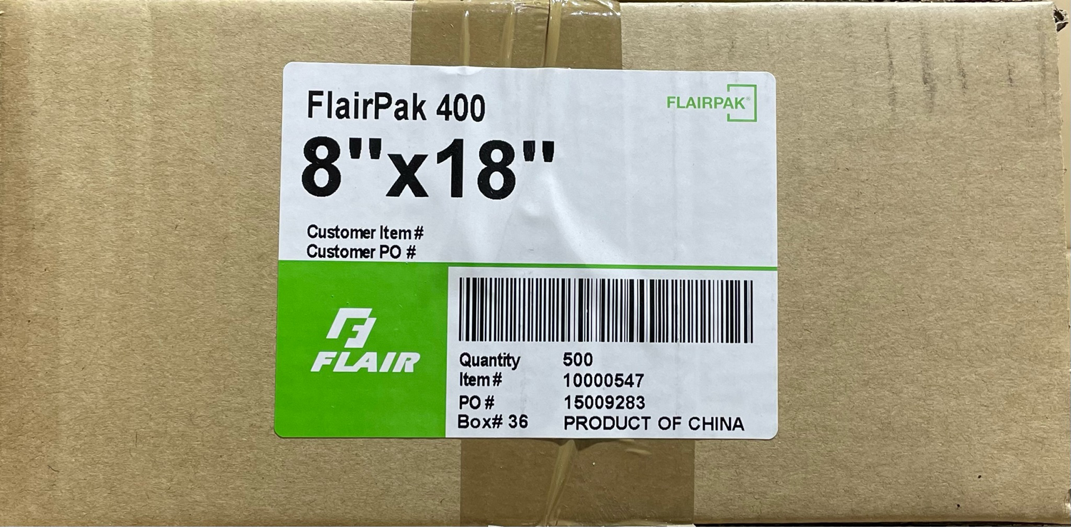 Flair Pak 400 진공 포장 팩 8 x 18 (inch) 500입