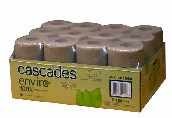 Roll Towel 갈색 핸드 타올 (심 없음) 12PK 920512