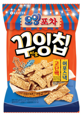 롯데 오잉 포차 꾸이오잉칩 100G x 12