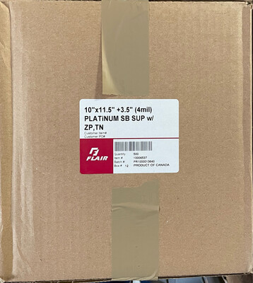 Flair 10inch x 11.5inch + 3.5inch 지퍼백