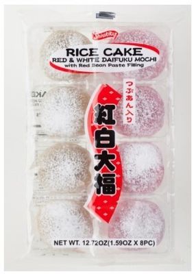 67043 Wismettac 모찌 Daifuku Mochi Red White 12.72oz x 24