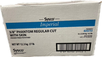 Sysco 0243752 Potato Fries Regular 3/8 Crunchy