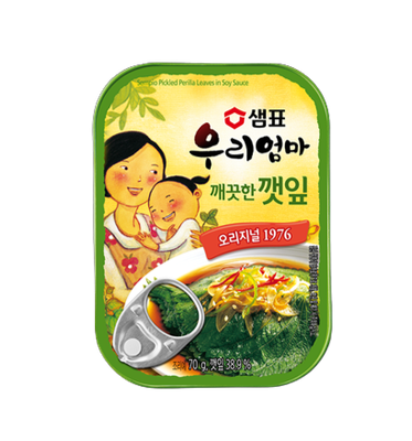 샘표 우리 엄마 깻잎 깨끗한 맛 70G x 10 x 3