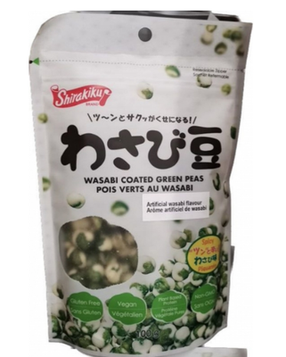 78017A Wismettac SK 완두콩 스낵 Green Peas Wasabi 100x12