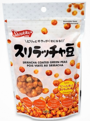 78016 Wismettac SK 완두콩 스낵 Green Peas Sriracha 100G x 12