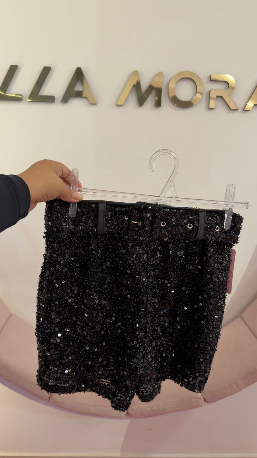 Short Lentejuelas cinto ✨