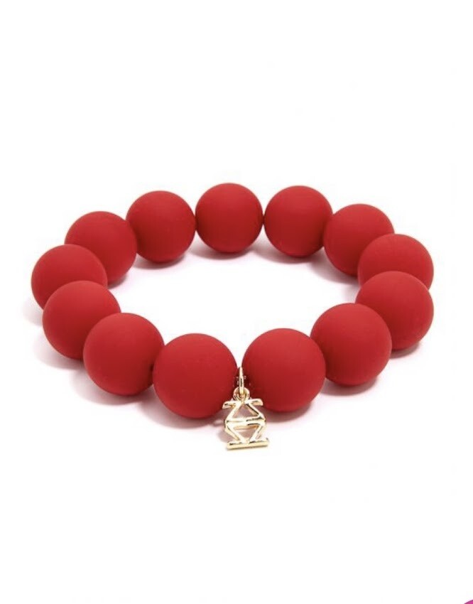 Chunky stretch bracelet-red