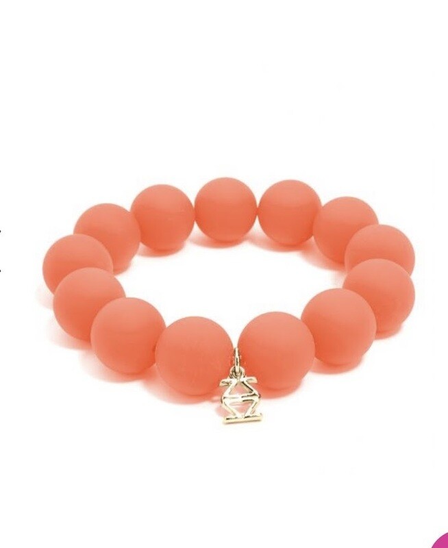 Chunky stretch bracelet-coral