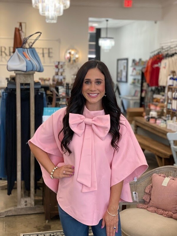 Pink  Bow Cape