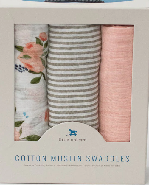 Cotton Muslin Swaddle 3 pack