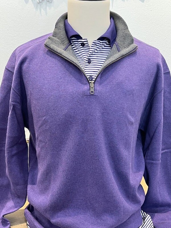 Purple 3/4 zip sweater