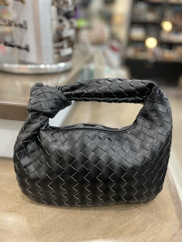 Small braided black bag