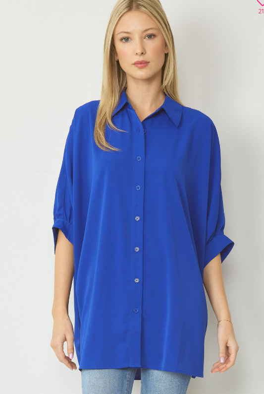 Royal Button Front Top