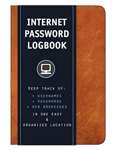 internet password journal- leather