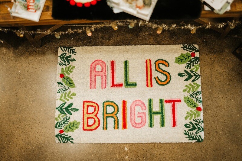 All is Bright Hooked Rug