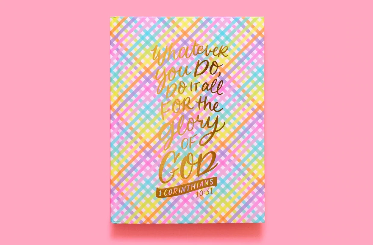 Whatever You Do Gingham Notebook