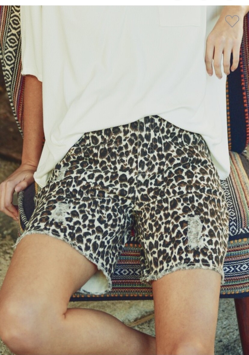 Leopard Print Shorts (M)