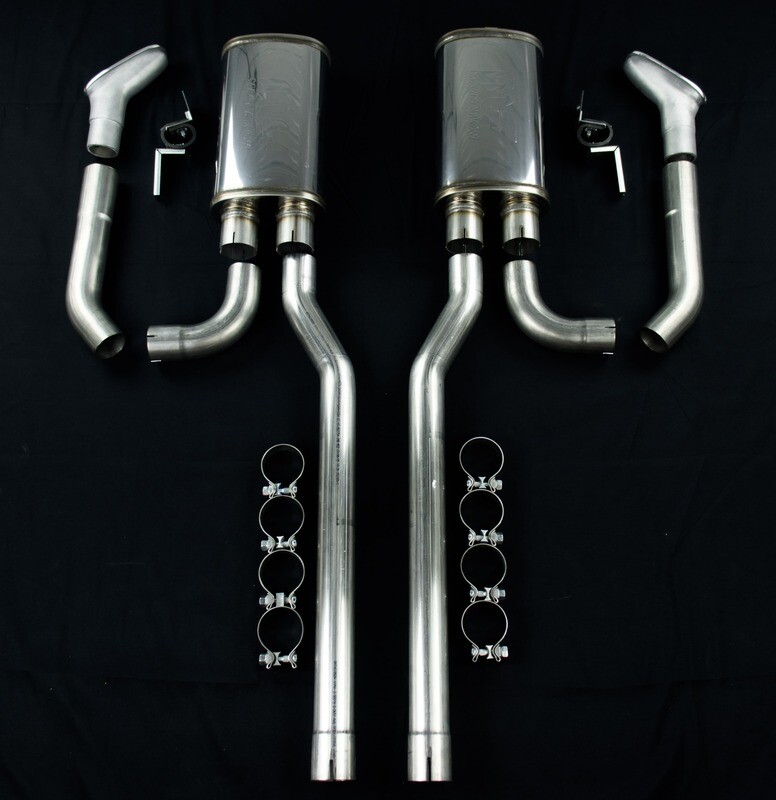 1967-1968 Stainless Side Exhaust System for Higher (stock) Rockers