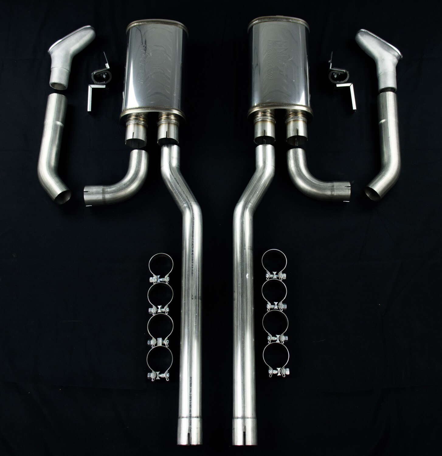 1967-1968 Stainless Side Exhaust System for Higher (stock) Rockers