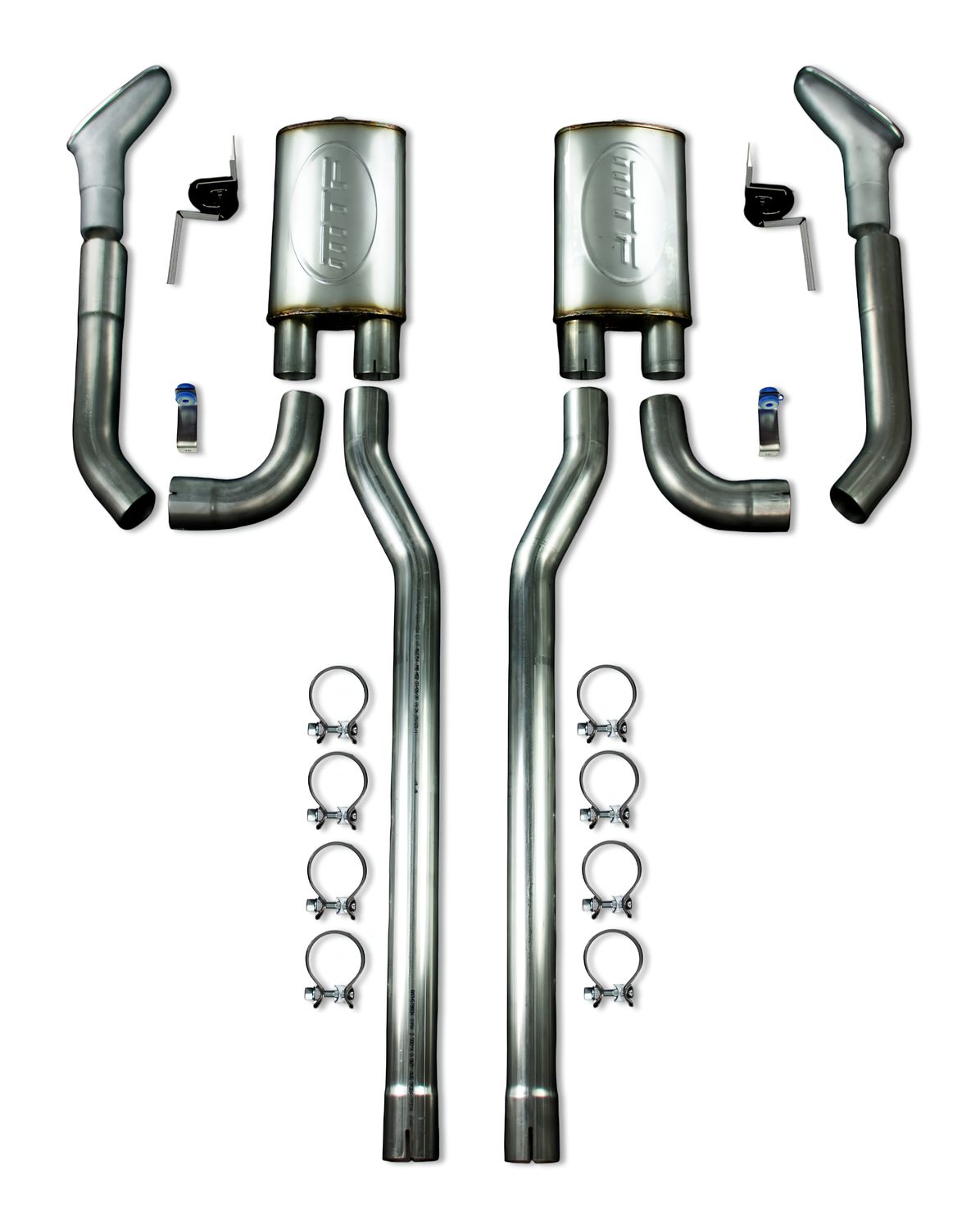 1967-1968 Stainless Side Exhaust System for Higher (stock) Rockers