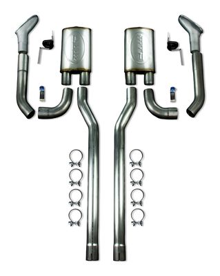 1967-1968 Stainless Side Exhaust System for Higher (stock) Rockers