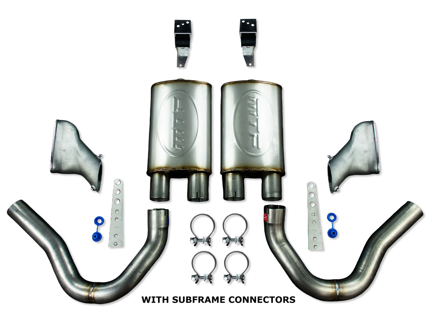 1965-1968 Stainless Side Exhaust System for Lower (MTF) Rockers