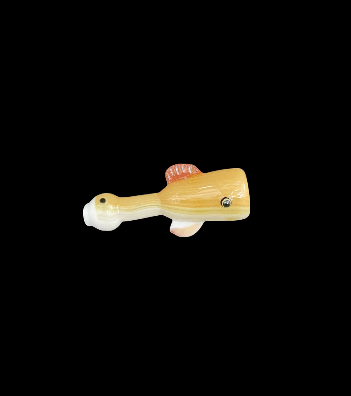 603 Glass (NH) Chillum - Redfish without Pendant Loop
