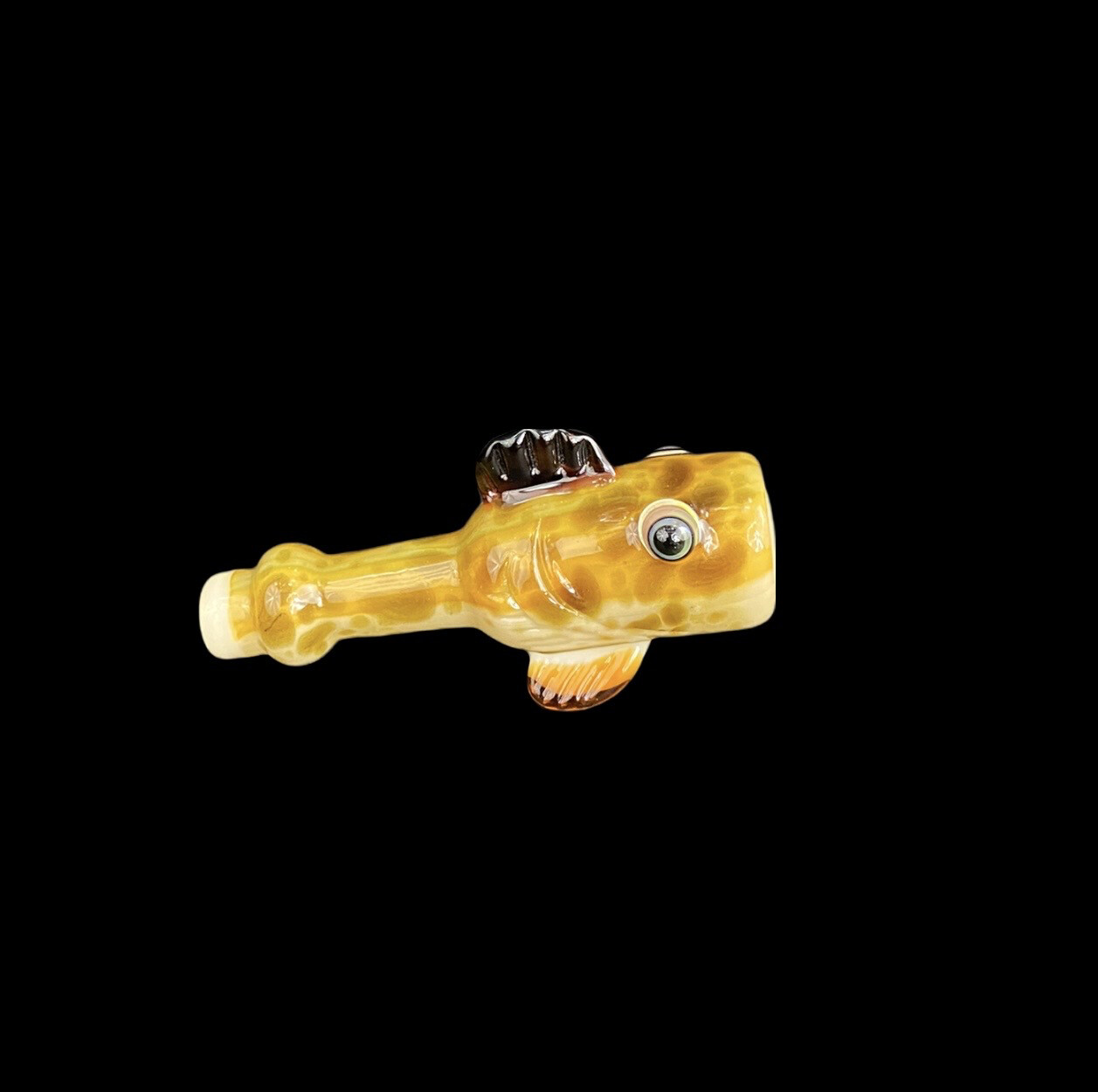 603 Glass (NH) Chillum - Goliath Grouper without Pendant Loop