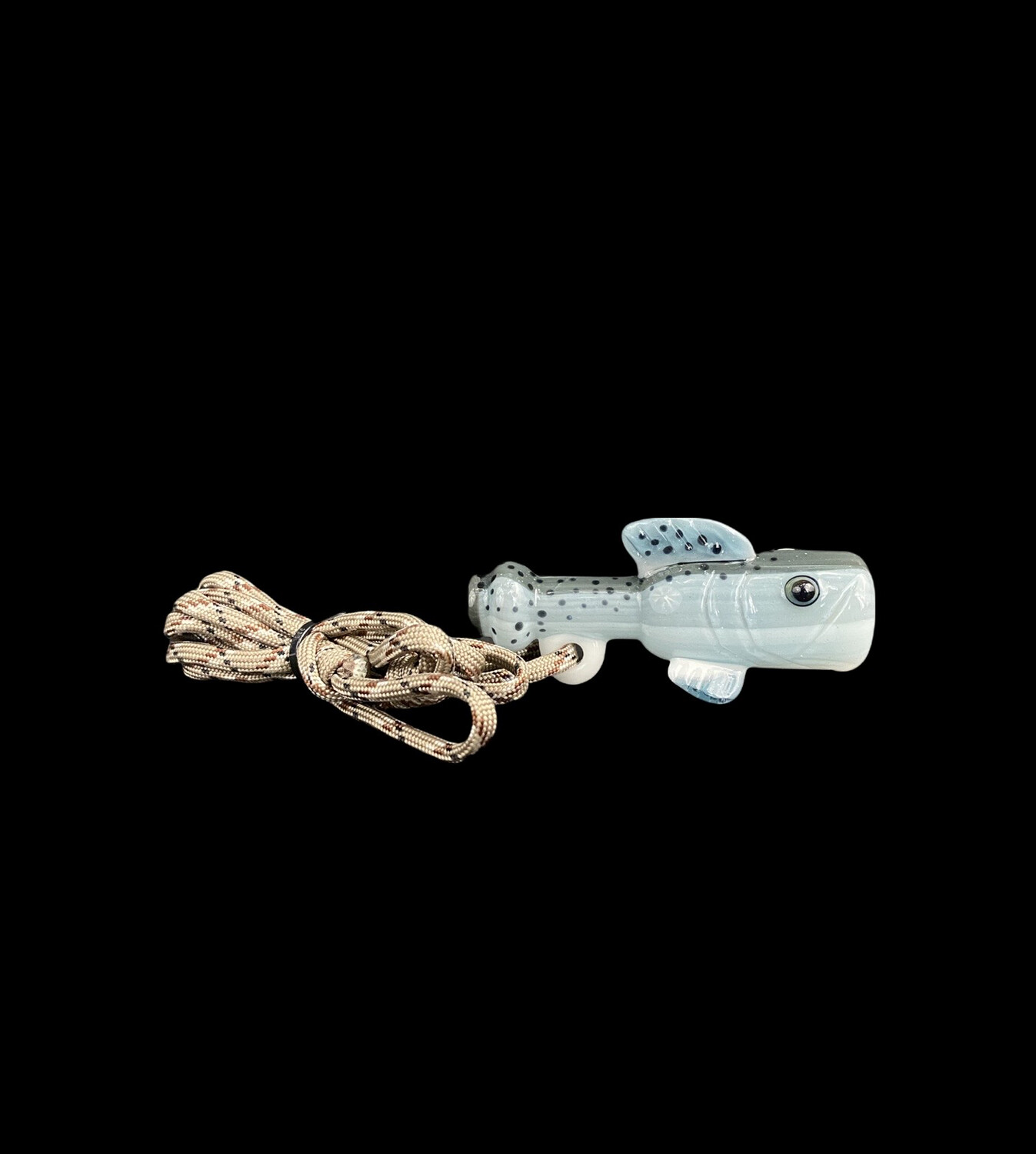 603 Glass (NH) Chillum - Speckled Sea Trout w/ Pendant Loop B