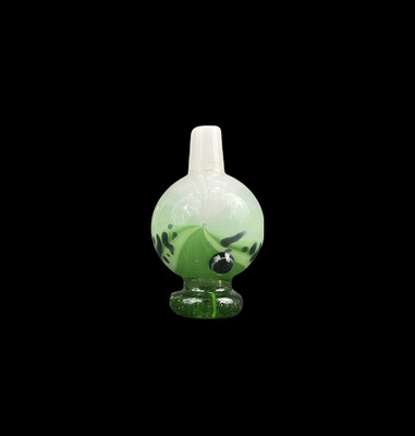 603 Glass (NH) - Largemouth Bass Bubble Cap (Green Accented)