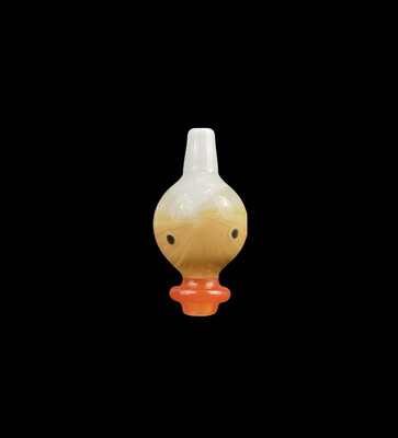 603 Glass (NH) - Redfish Bubblecap (Orange Accented)