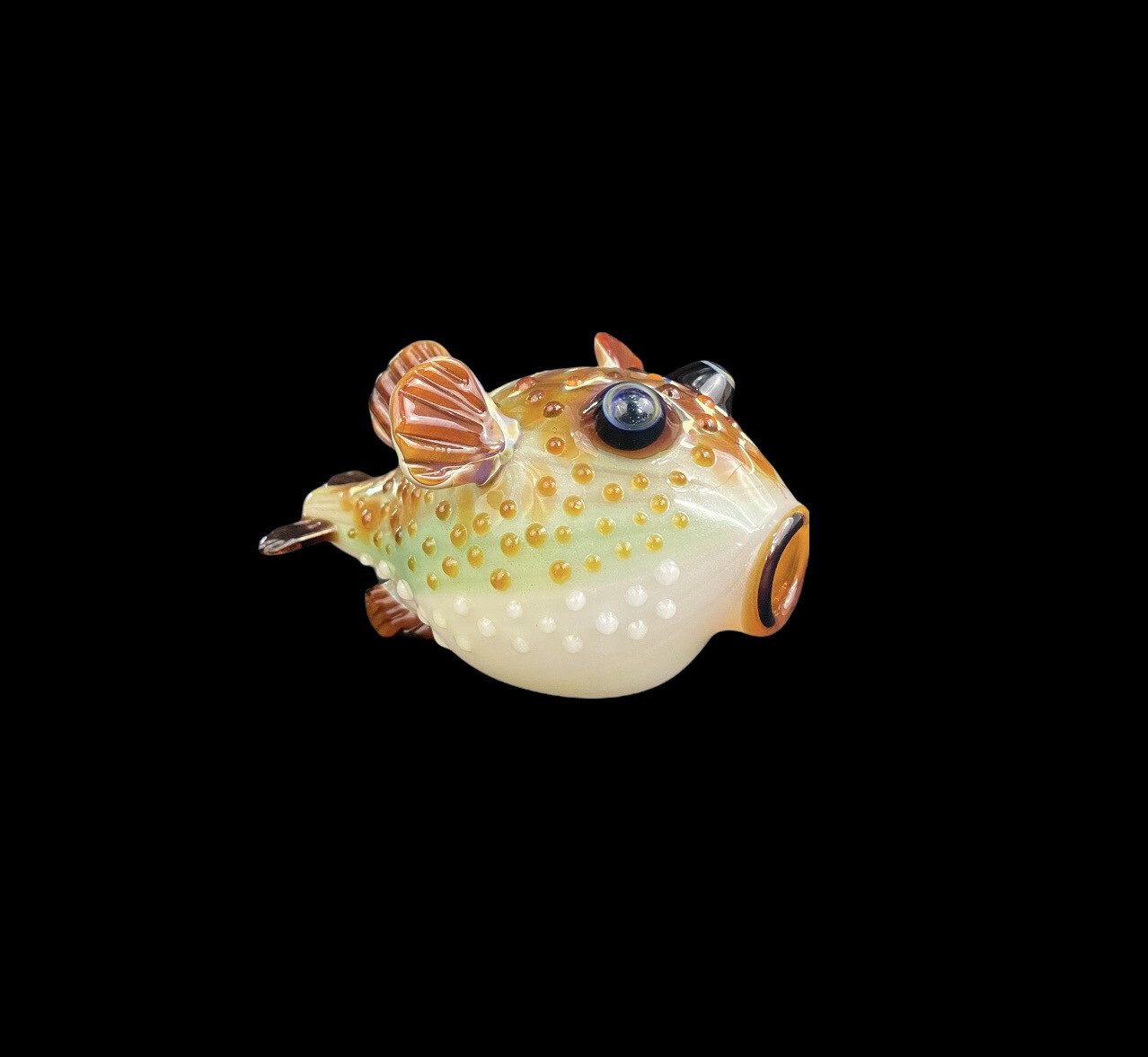 603 Glass (NH) - Puffer Fish Large Pipe