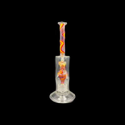 KT Scissorbaby (FL) x Diesel Glass (FL) - #47 Waterpipe Collab - Linework "Fire Fade to Amber Purple"