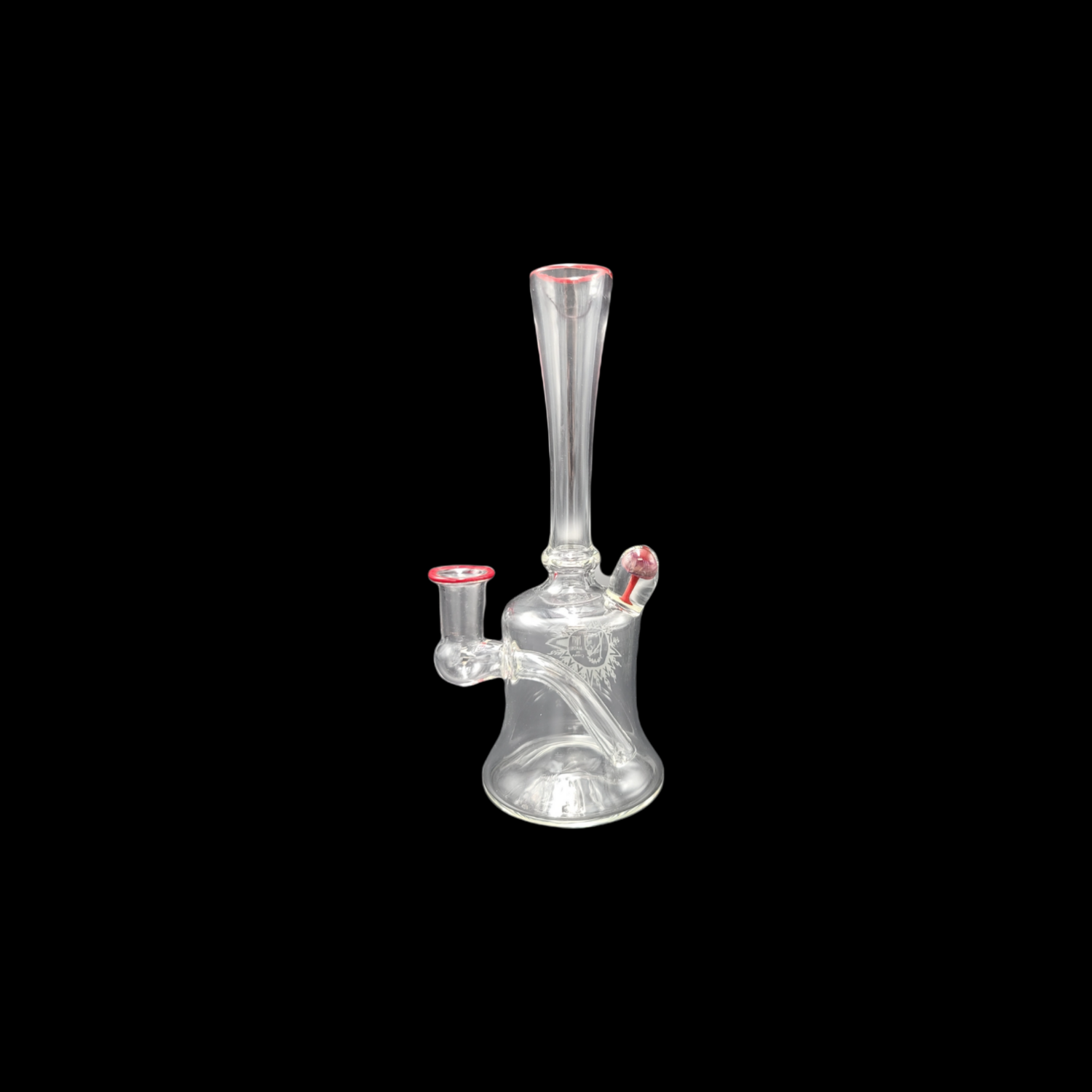 Rusty Glass (FL) 14mm Color Accent Rig w Mushroom - Red