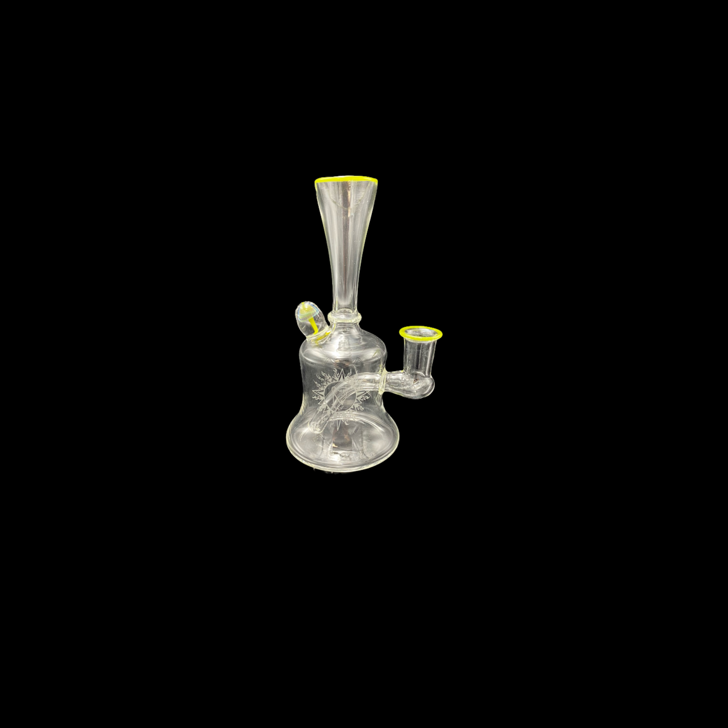 Rusty Glass (FL) 14mm Color Accent Rig w Mushroom - Green