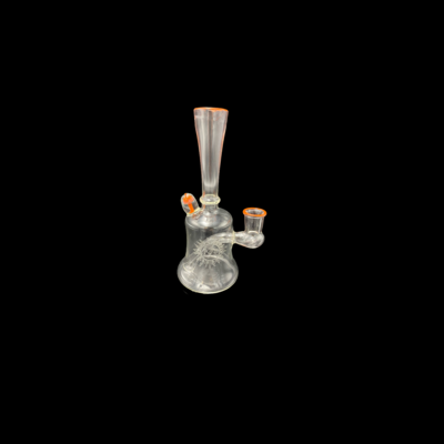 Rusty Glass (FL) 14mm Color Accent Rig w Mushroom - Orange