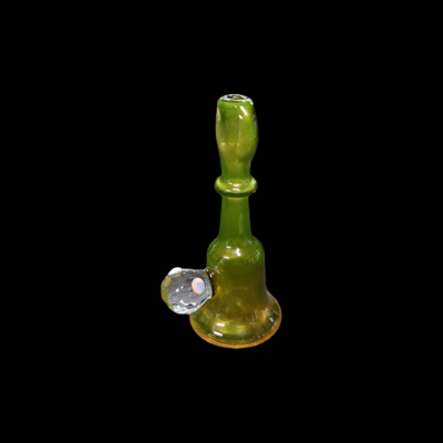 CreepySpooky Glass (FL) Chillum - Green Satin w/Facet