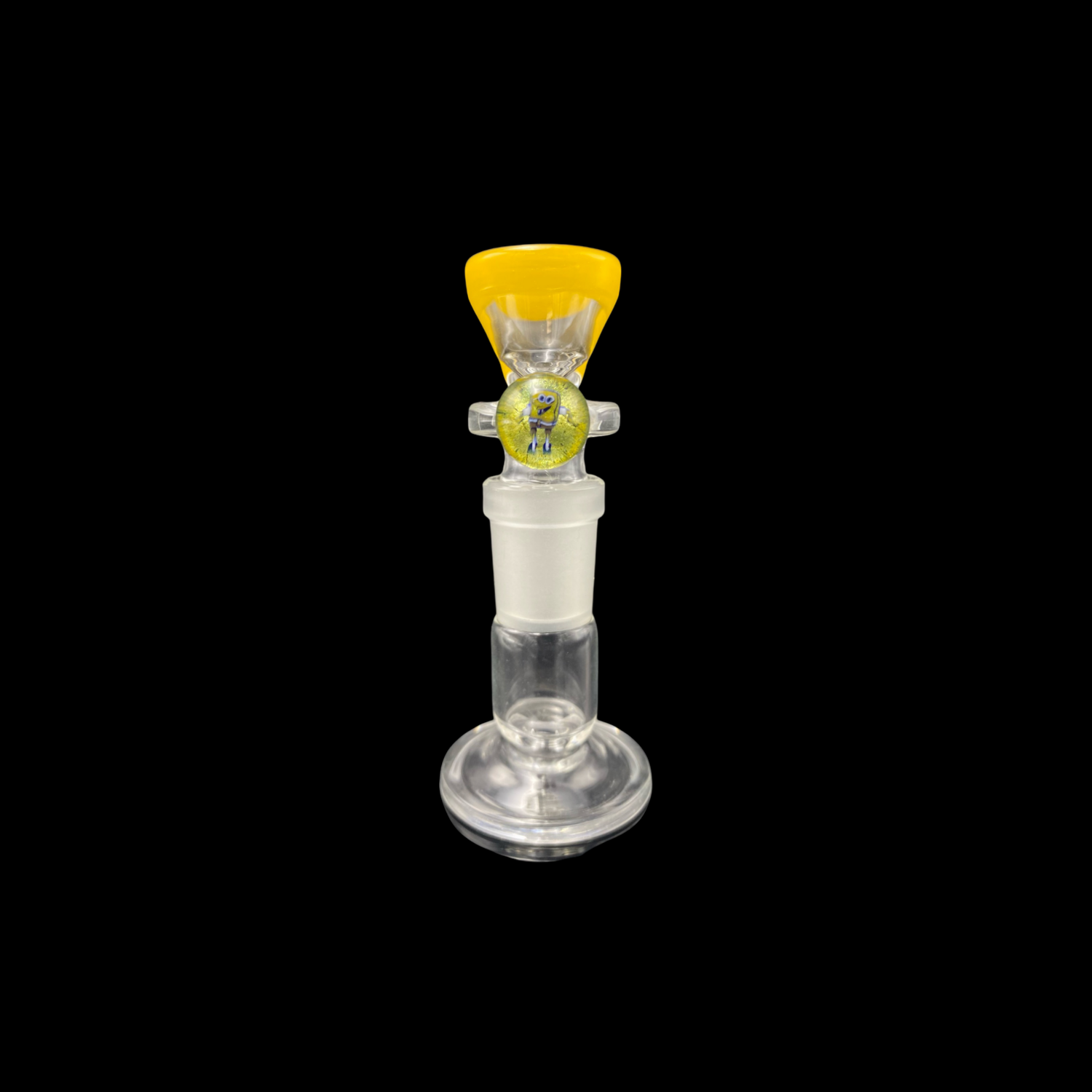 Black Tuna Glass (FL) 14mm Color Accent Martini Slide - SpongeBob