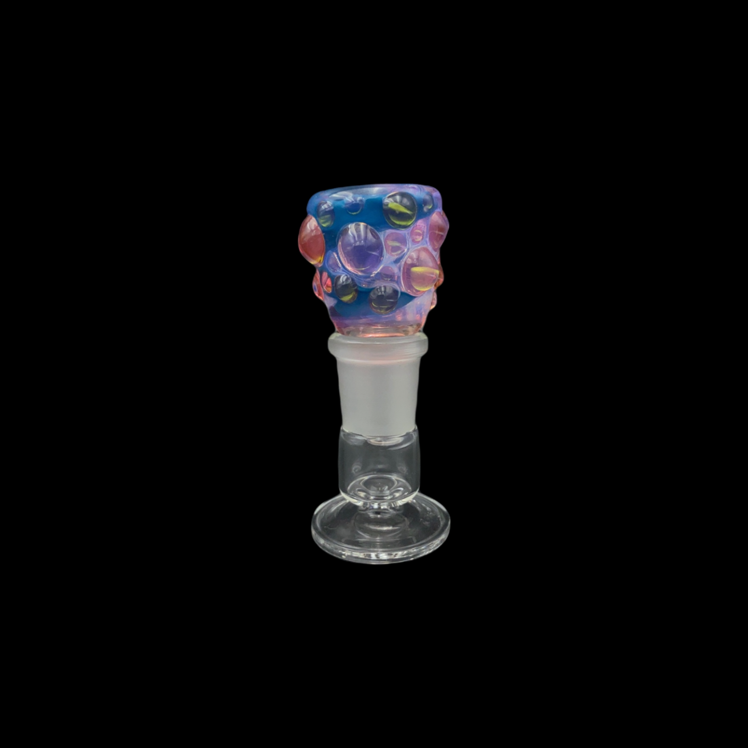 CreepySpooky Glass (FL) 14mm Slide #2- Fume Dots with Color Swirl