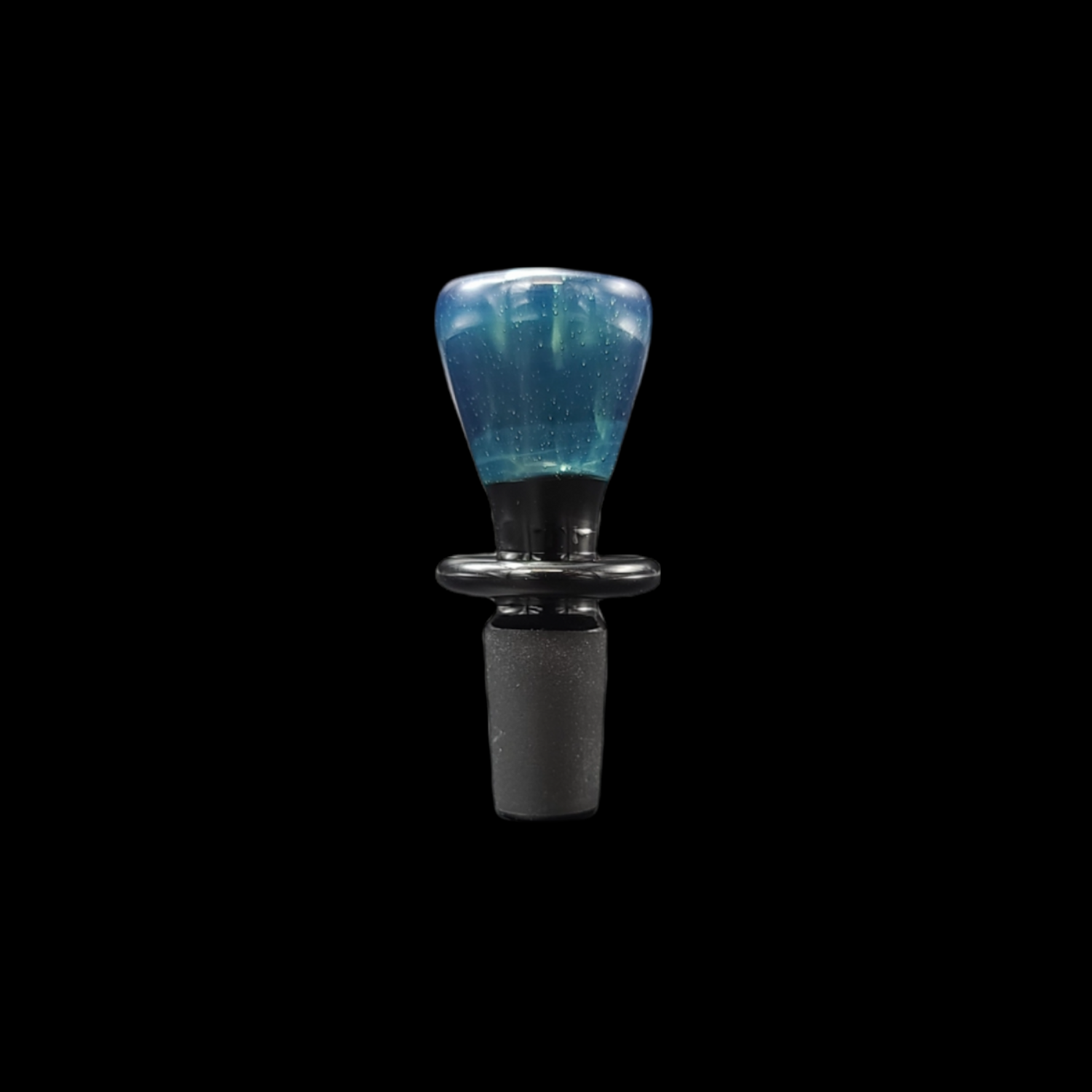 Hitwell Glass (CA) 14mm Color Martini Slide - Blue / Green Striker w Black Joint