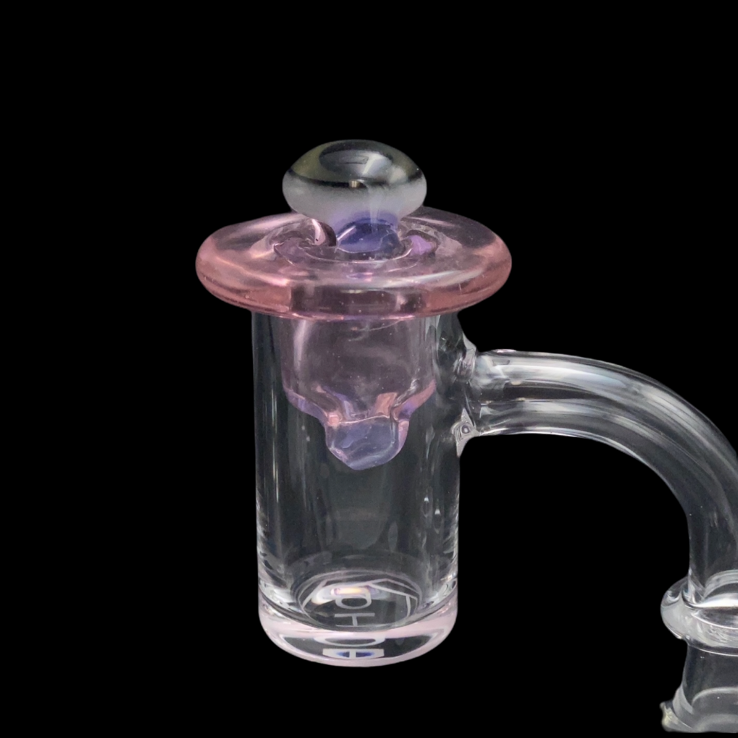 Obi Wook Glass (DE) Eyeball Spinner Cap -  Pink w. Purple Accents