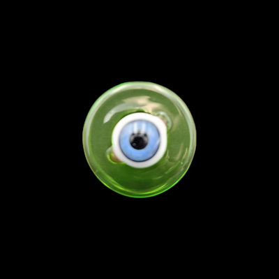 Obi Wook Glass (DE) Eyeball Spinner Cap - Crippy w. Pink Accent
