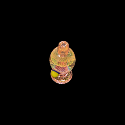 Bonelord Glass (FL) Triple Stack Fumicello Bubble Cap - Gold Fume w/ Green Dot