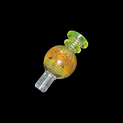 Taco Jesus Glass (CO) Fume Pattern Cap w Stand - Anubus with UV Accents