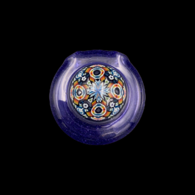 Reed Glass (VA) Stringer Implosion Purple Lollypop Pendant