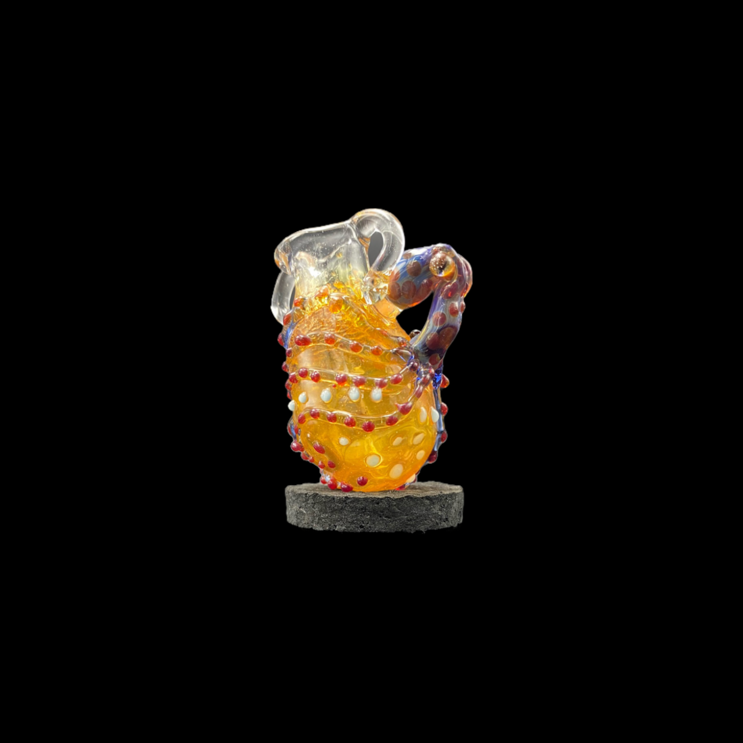 SaraMac Glass (FL) Large Octopus Pendant w Bottle - C
