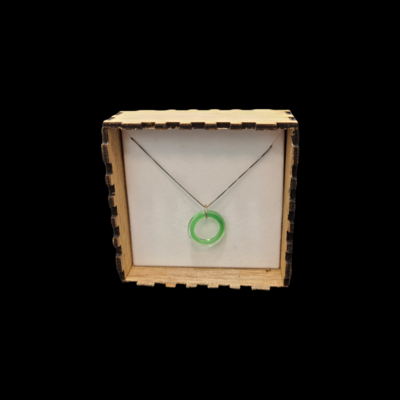 Ryan Teurfs (CA) Single Ring Necklace - Green