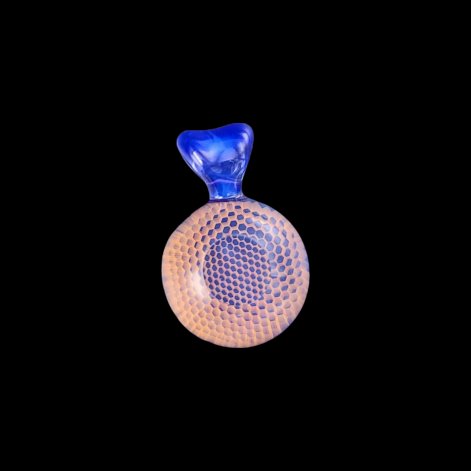 Ryan Teurfs (CA) Bullseye Honeycomb Candy Pendant - Blue