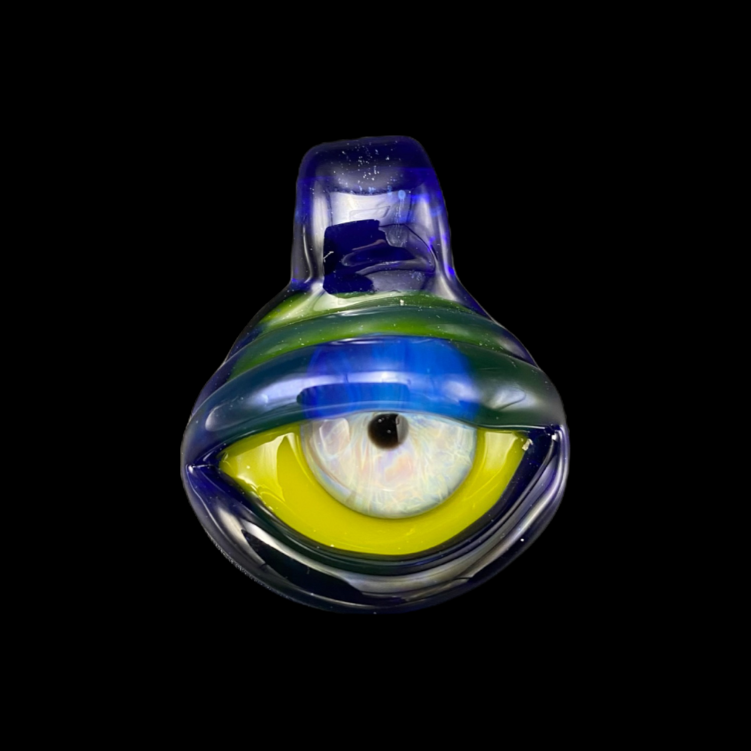 Yeff Glass (FL) Round Blue Eye Pendant